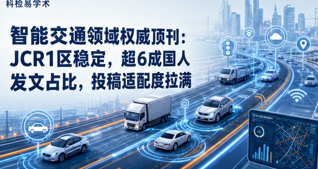 智能交通领域权威顶刊:JCR1区稳定,超6成国人发文占比,投稿适配度拉满
