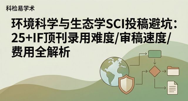 环境科学与生态学SCI投稿避坑:25+IF顶刊录用难度/审稿速度/费用全解析