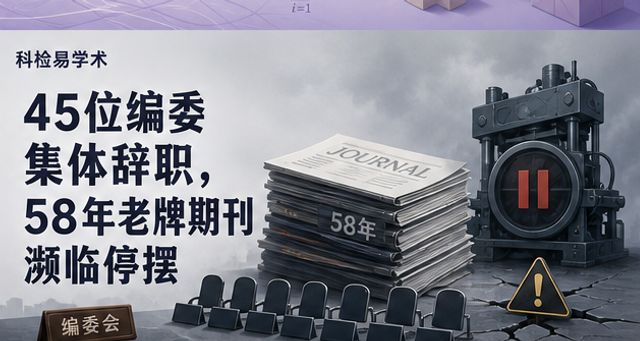 45位编委集体辞职,58年老牌期刊濒临停摆