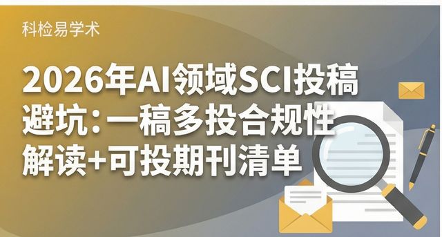 2026年AI领域SCI投稿避坑:一稿多投合规性解读+可投期刊清单