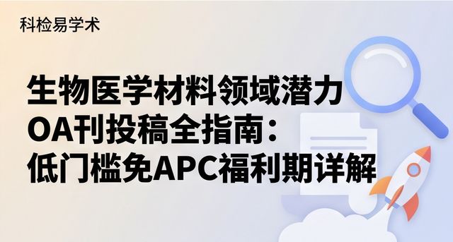 生物医学材料领域潜力OA刊投稿全指南:低门槛免APC福利期详解